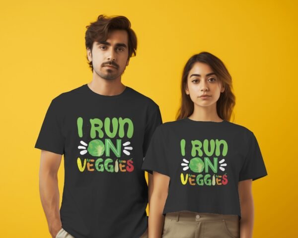 I Run on Veggies Unisex Organic Cotton T-Shirt